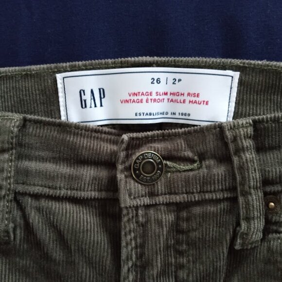 Gap Vintage Slim High Rise cords - Picture 2 of 8